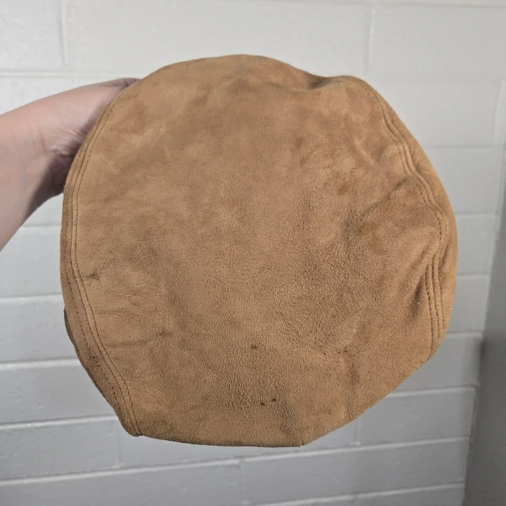 Newsboy Cap Juniors‎ Brown Faux Suede Cabbie Baker Boy Hat Flat Cap Y2K